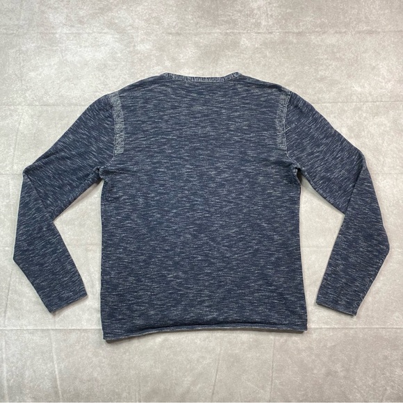 John Varvatos Sweater Men M Heathered Gray Lightweight Pullover Crew Neck Casual - Picture 6 of 14